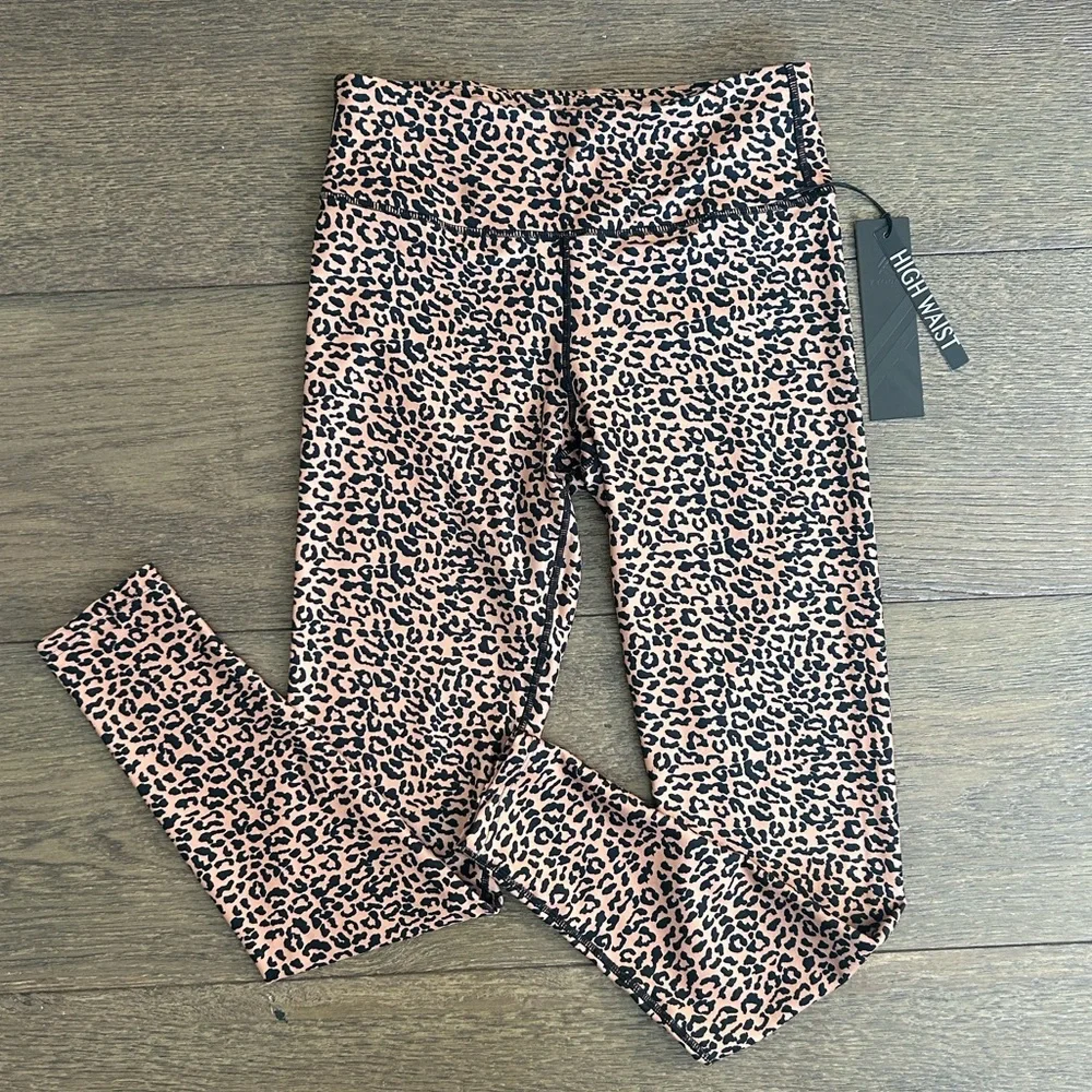 NWT Kyoden Leopard Print High-Waist Leggings size small - Picture 9 of 10